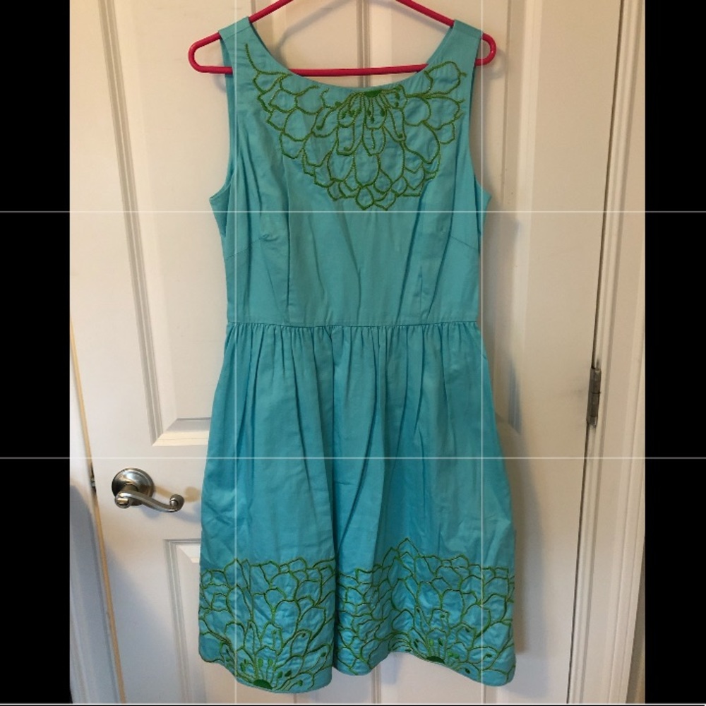 Lilly Pulitzer tea length dress WITH POCKETS sz 10